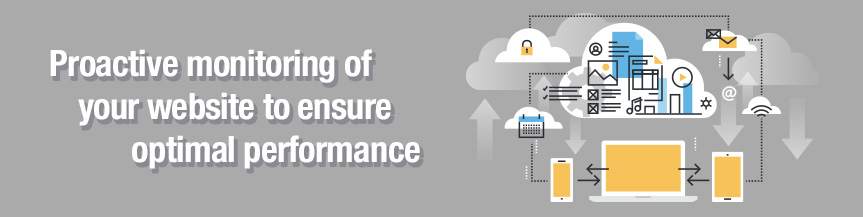 Proactive monitoring of your website to ensure optimal performance