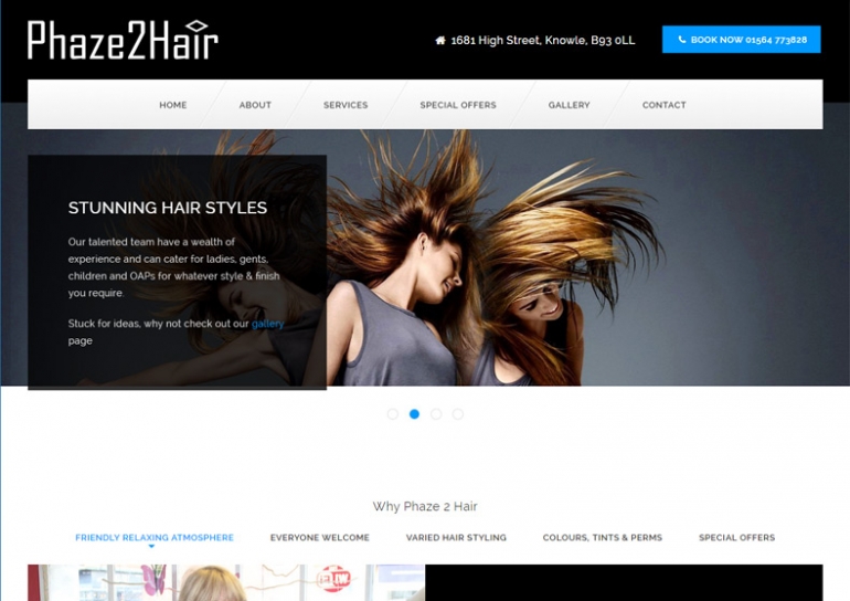 Phase2Hair - Homepage