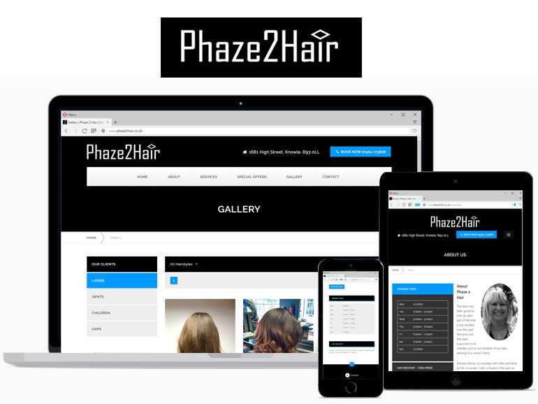 Phase2Hair - Responsive Design